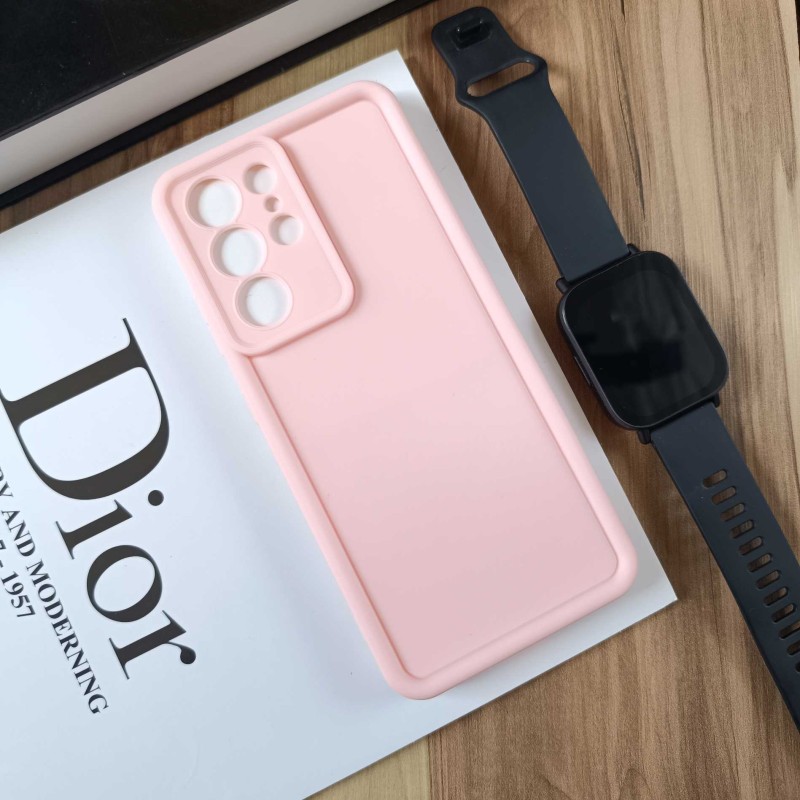 قاب Solid Case مناسب سامسونگ Galaxy S21 Ultra - صورتی