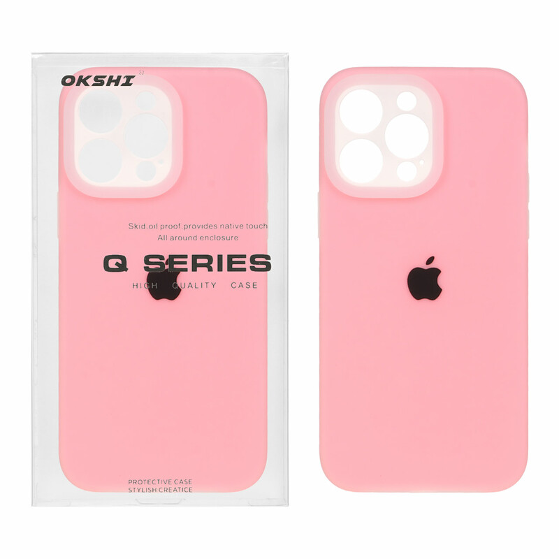 قاب Q Series سیلیکونی پاستیلی Apple iPhone 14 Pro Max - صورتی (پک دار)