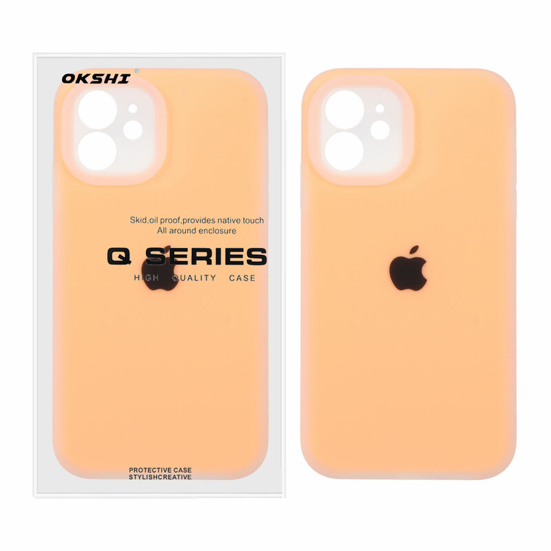 قاب Q Series سیلیکونی پاستیلی Apple iPhone 12 - نارنجی (پک دار)