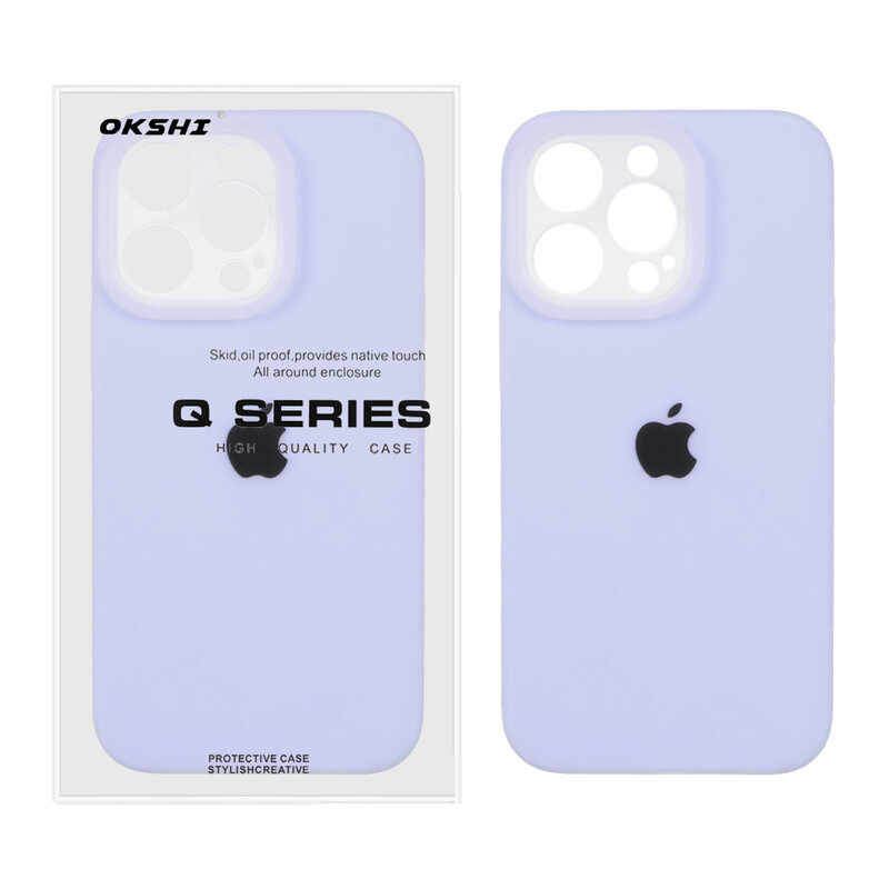 قاب Q Series سیلیکونی پاستیلی Apple iPhone 13 Pro - یاسی (پک دار)