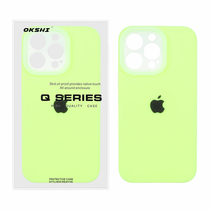 قاب Q Series سیلیکونی پاستیلی Apple iPhone 13 Pro - فسفری (پک دار)