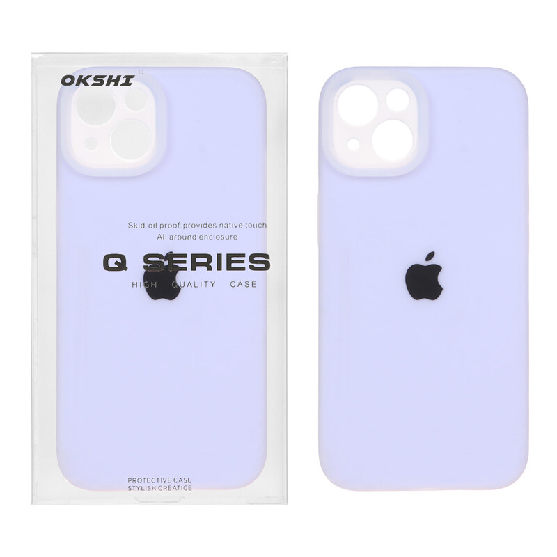 قاب Q Series سیلیکونی پاستیلی Apple iPhone 13 / iPhone 14 - یاسی (پک دار)