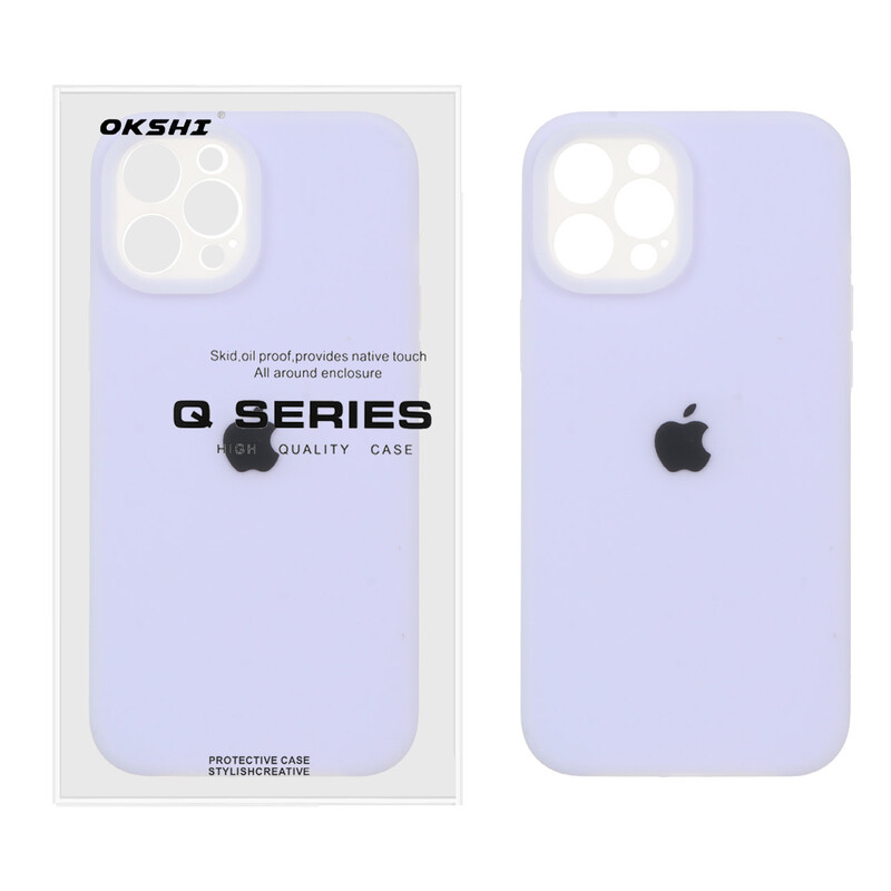 قاب Q Series سیلیکونی پاستیلی Apple iPhone 12 Pro Max - یاسی (پک دار)