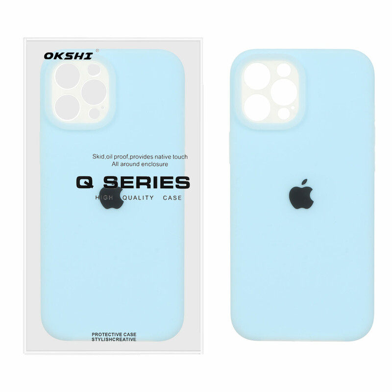 قاب Q Series سیلیکونی پاستیلی Apple iPhone 12 Pro Max - آبی (پک دار)
