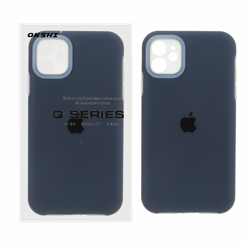 قاب Q Series سیلیکونی پاستیلی Apple iPhone 11 - سرمه ای (پک دار)