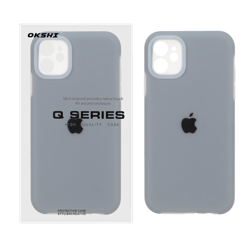 قاب Q Series سیلیکونی پاستیلی Apple iPhone 11 - خاکستری (پک دار)