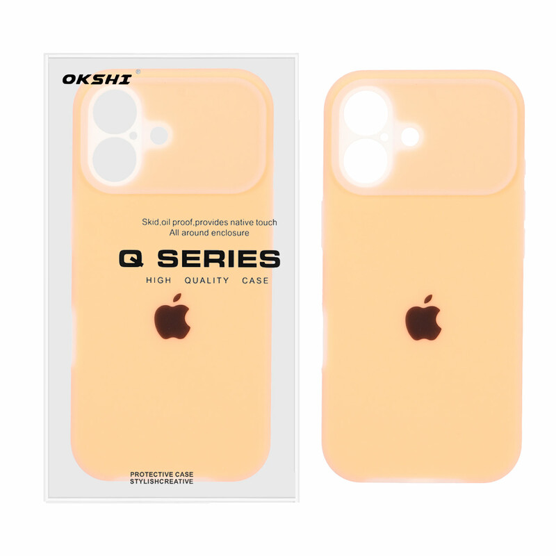 قاب Q Series سیلیکونی پاستیلی Apple iPhone 17 - نارنجی (پک دار)