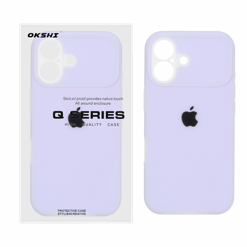 قاب Q Series سیلیکونی پاستیلی Apple iPhone 17 - یاسی (پک دار)