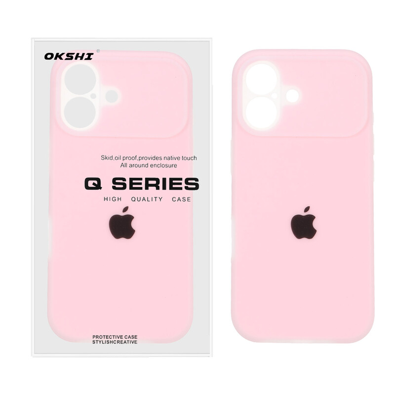 قاب Q Series سیلیکونی پاستیلی Apple iPhone 17 - صورتی روشن (پک دار)