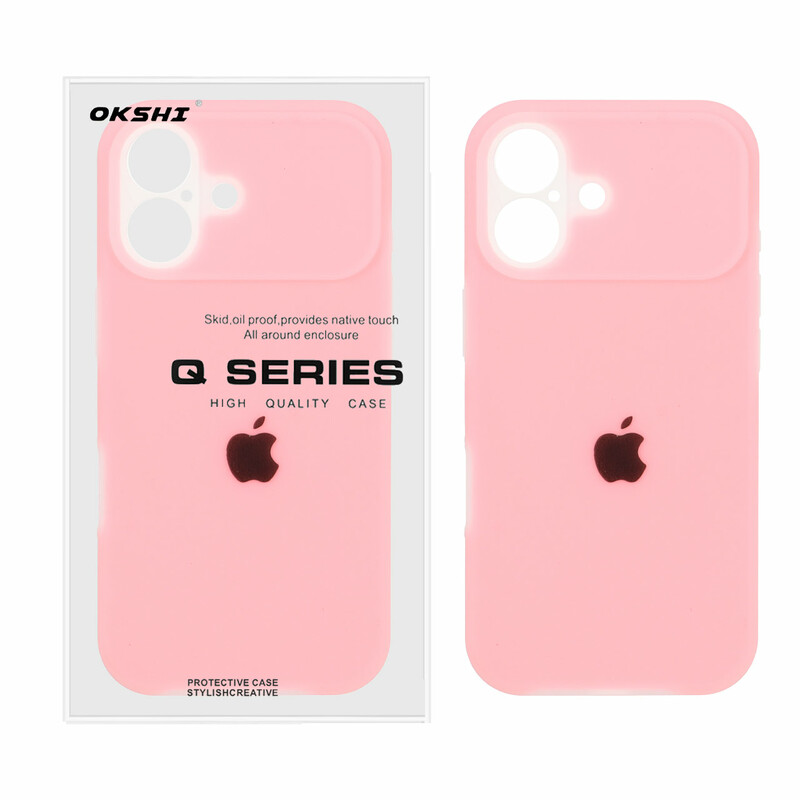 قاب Q Series سیلیکونی پاستیلی Apple iPhone 17 - صورتی (پک دار)