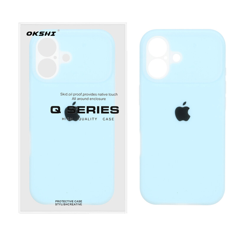 قاب Q Series سیلیکونی پاستیلی Apple iPhone 17 - آبی (پک دار)