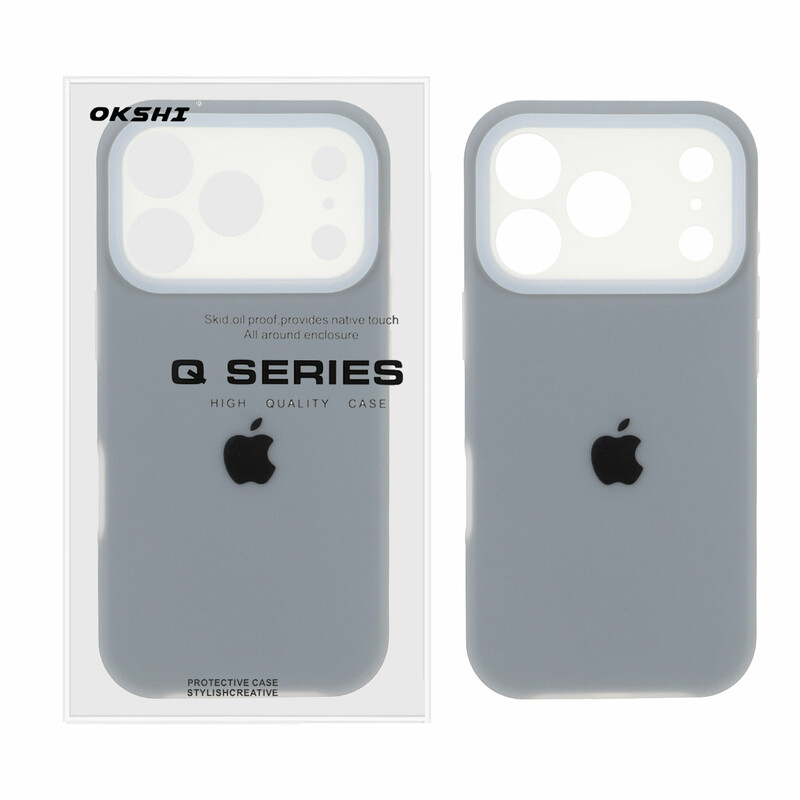 قاب Q Series سیلیکونی پاستیلی Apple iPhone 17 Pro - خاکستری (پک دار)