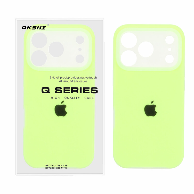 قاب Q Series سیلیکونی پاستیلی Apple iPhone 17 Pro - سبز فسفری (پک دار)