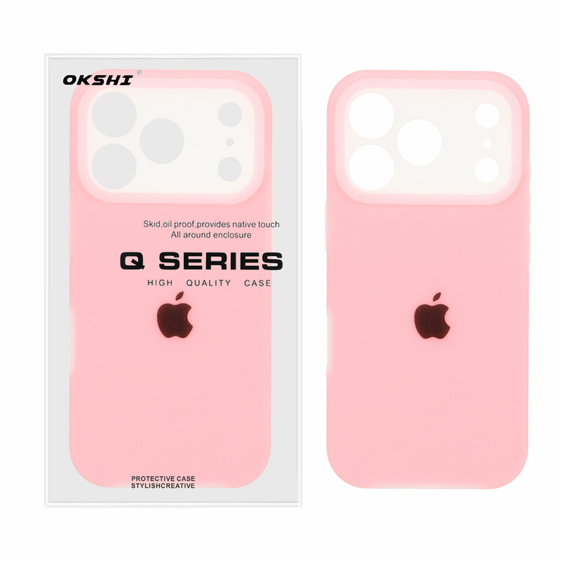 قاب Q Series سیلیکونی پاستیلی Apple iPhone 17 Pro Max - صورتی (پک دار)