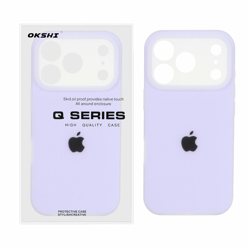 قاب Q Series سیلیکونی پاستیلی Apple iPhone 17 Pro Max - یاسی (پک دار)