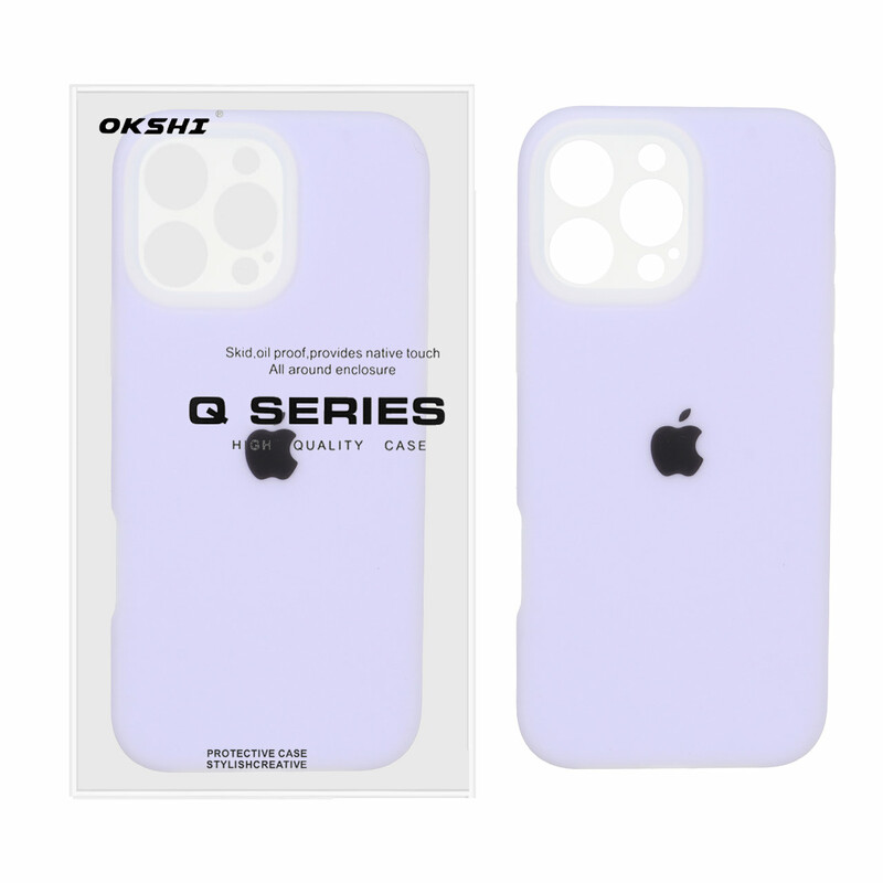 قاب Q Series سیلیکونی پاستیلی Apple iPhone 16 Pro Max - یاسی (پک دار)