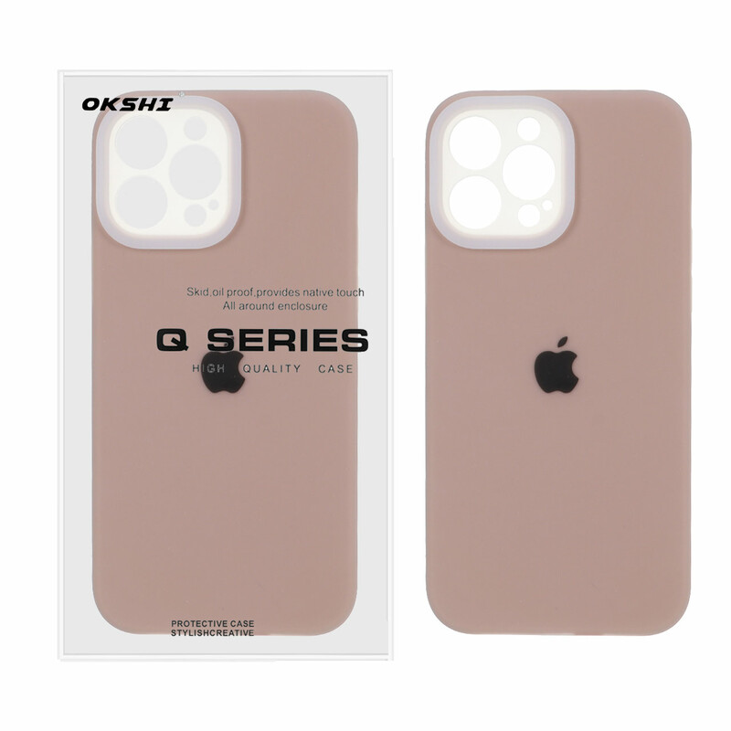 قاب Q Series سیلیکونی پاستیلی Apple iPhone 16 Pro Max - صحرایی (پک دار)