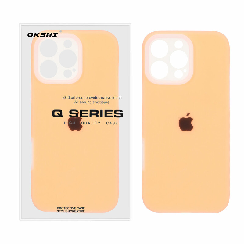 قاب Q Series سیلیکونی پاستیلی Apple iPhone 16 Pro Max - نارنجی (پک دار)