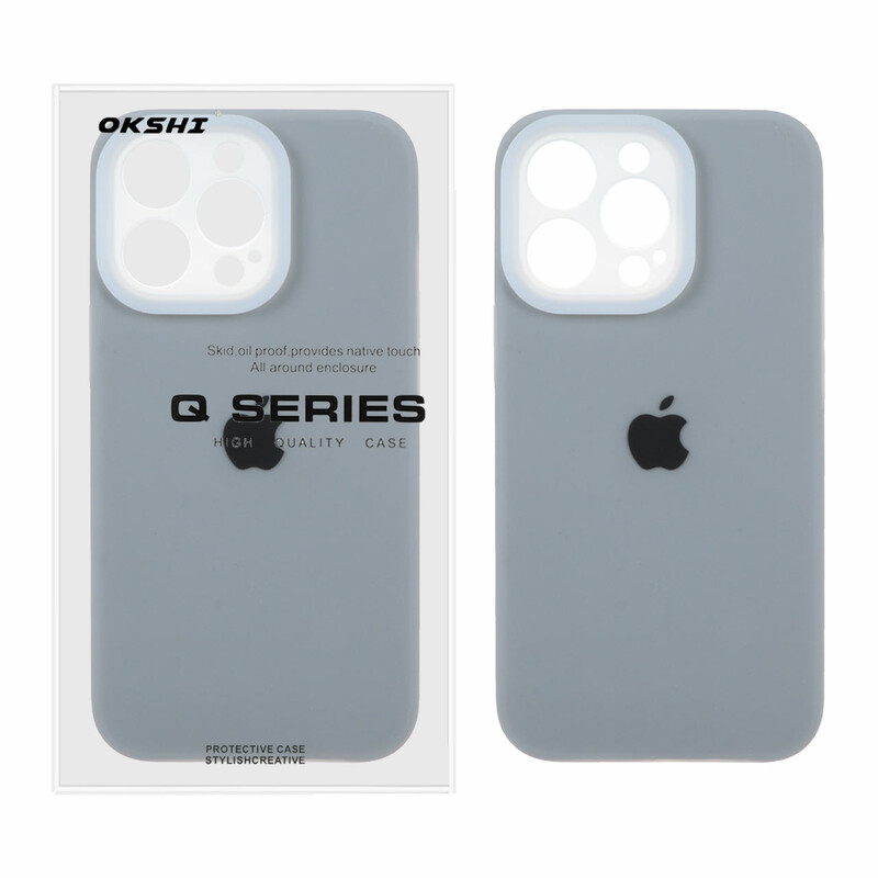 قاب Q Series سیلیکونی پاستیلی Apple iPhone 13 Pro - خاکستری (پک دار)