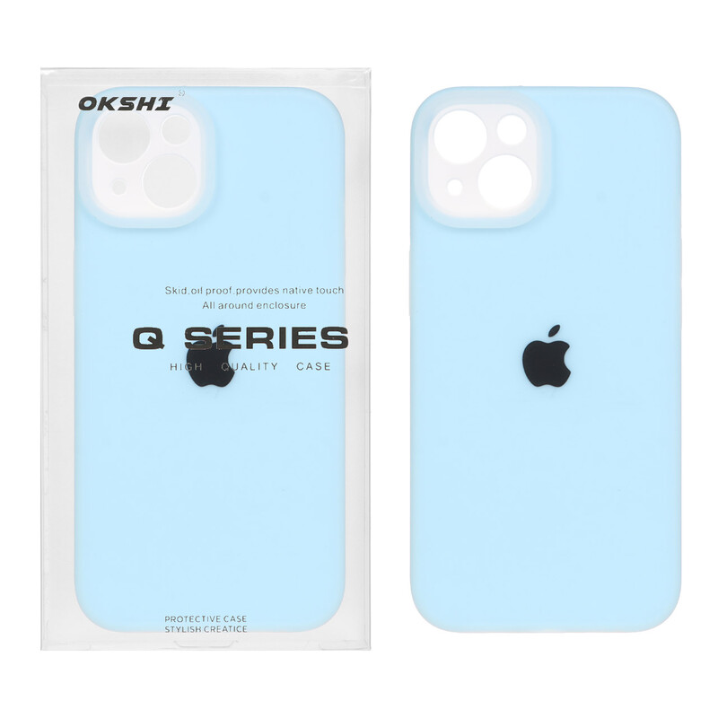 قاب Q Series سیلیکونی پاستیلی Apple iPhone 13 / iPhone 14 - آبی (پک دار)