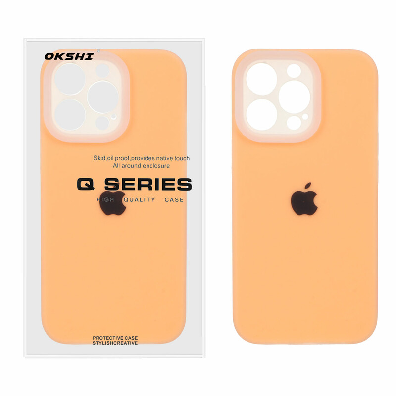 قاب Q Series سیلیکونی پاستیلی Apple iPhone 13 Pro - نارنجی (پک دار)