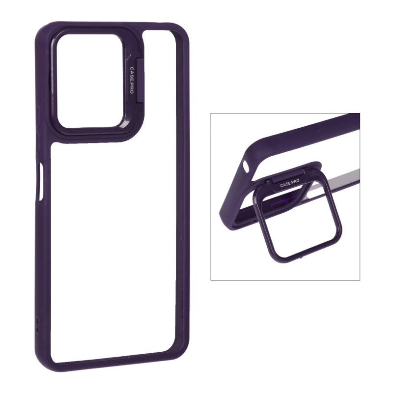 قاب Case Pro استندشو Xiaomi Redmi 13C / Poco C65 - بنفش