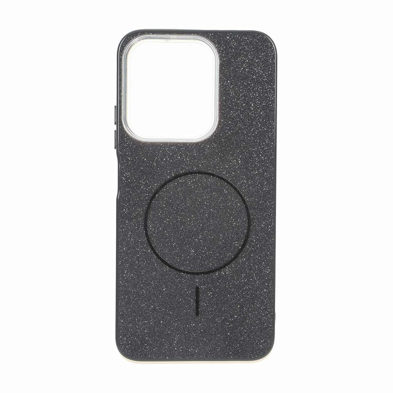 قاب اکلیلی پشت سخت طرح مگ سیف Xiaomi Redmi 15C / Poco C85 - مشکی