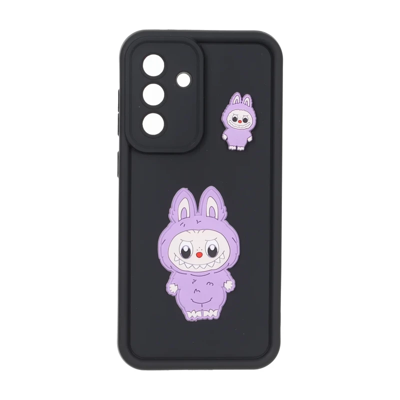 قاب Solid Case عروسک برجسته محافظ لنزدار Samsung Galaxy A56 / A36 - مشکی کد 1