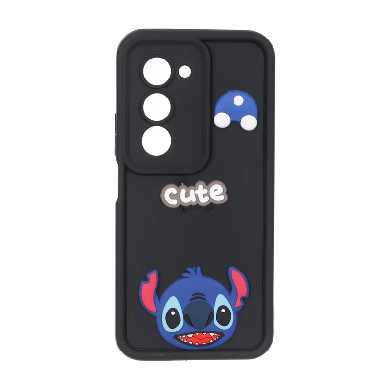 قاب Solid Case عروسک برجسته محافظ لنزدار Xiaomi Redmi 15 4G - مشکی