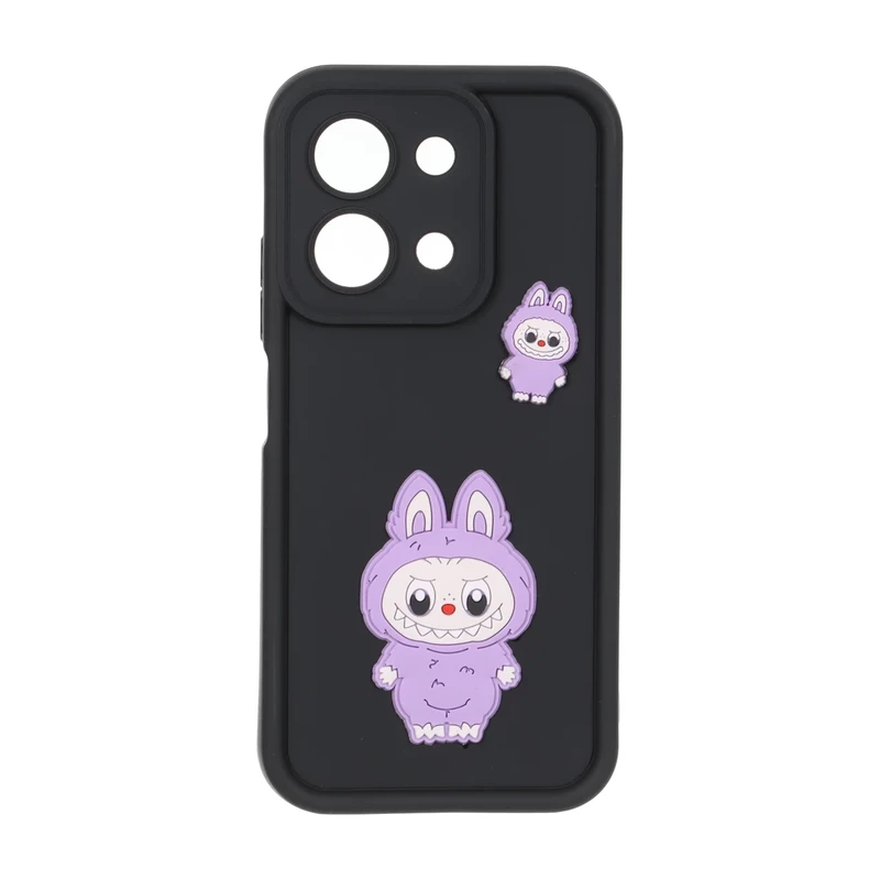 قاب Solid Case عروسک برجسته محافظ لنزدار Xiaomi Redmi 15C / Poco C85 - مشکی کد 1