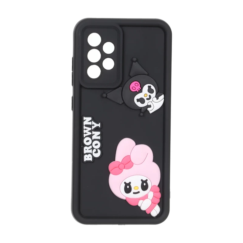 قاب Solid Case عروسک برجسته محافظ لنزدار Samsung Galaxy A52 / A52s - مشکی کد 2