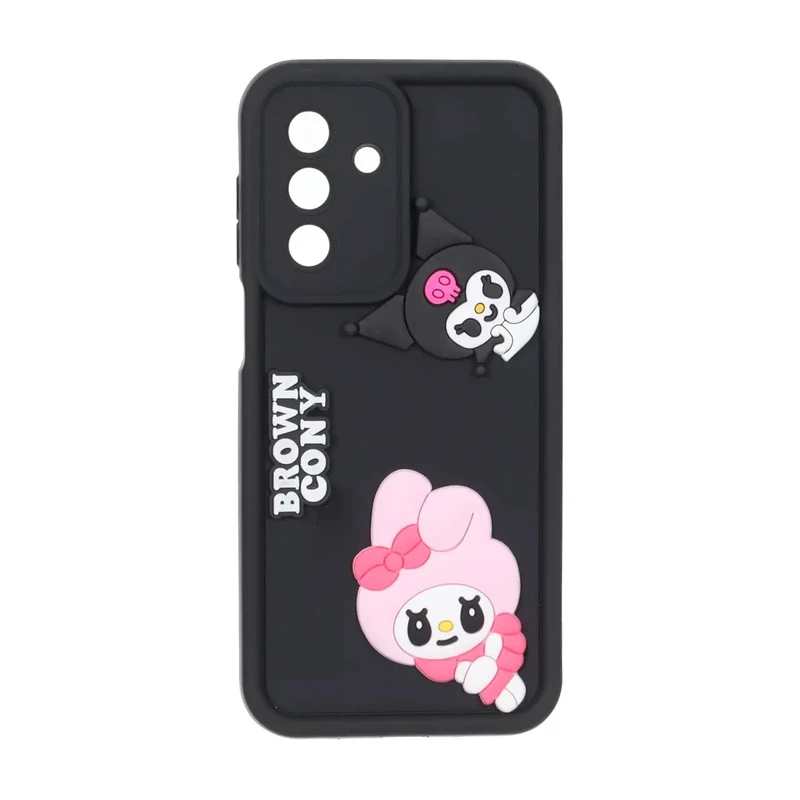 قاب Solid Case عروسک برجسته محافظ لنزدار Samsung Galaxy A17 / A26 - مشکی کد 2