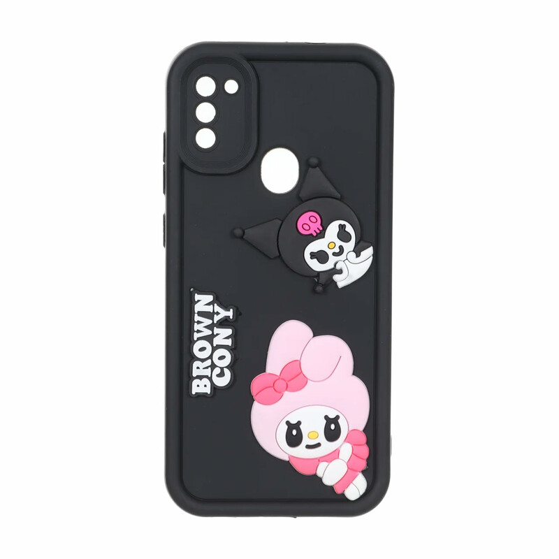قاب Solid Case عروسک برجسته محافظ لنزدار Samsung Galaxy A11 / M11 - مشکی کد 2