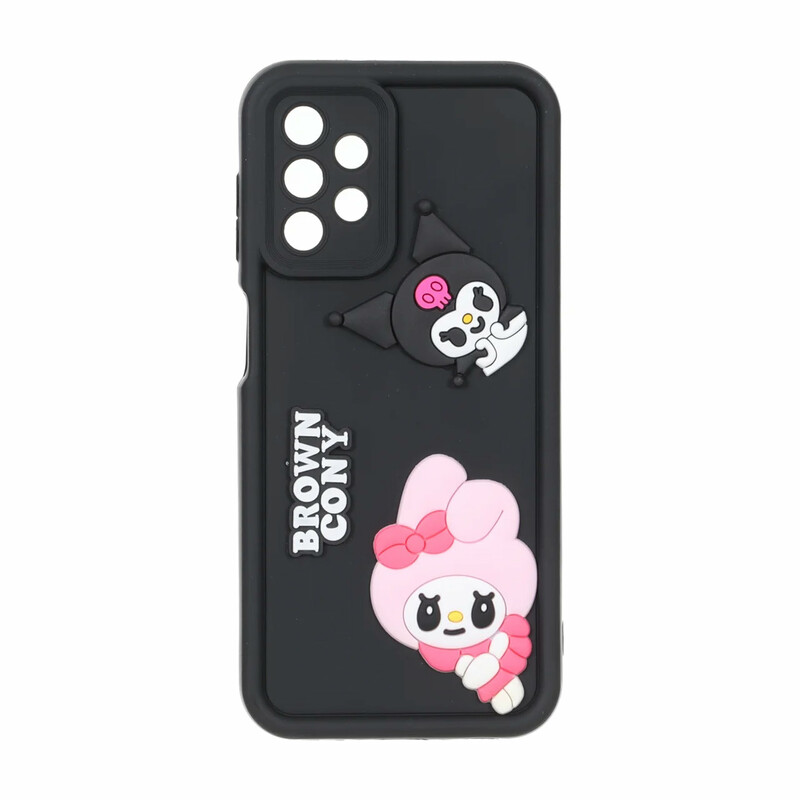 قاب Solid Case عروسک برجسته محافظ لنزدار Samsung Galaxy A13 4G - مشکی کد 2