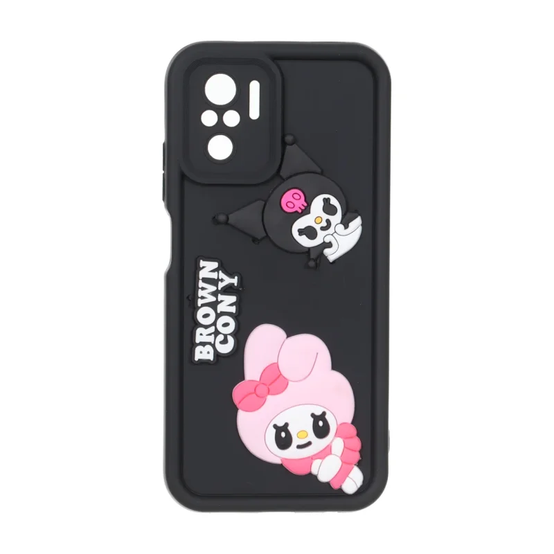 قاب Solid Case عروسک برجسته محافظ لنزدار Xiaomi Redmi Note 10 4G / Redmi Note 10S / Poco M5S - مشکی کد 2