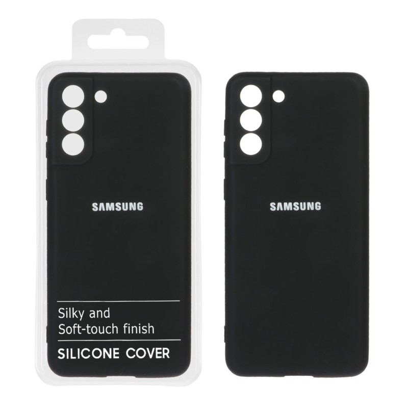 قاب نیو سیلیکون محافظ لنزدار Samsung S21 Plus - مشکی  (پک دار)