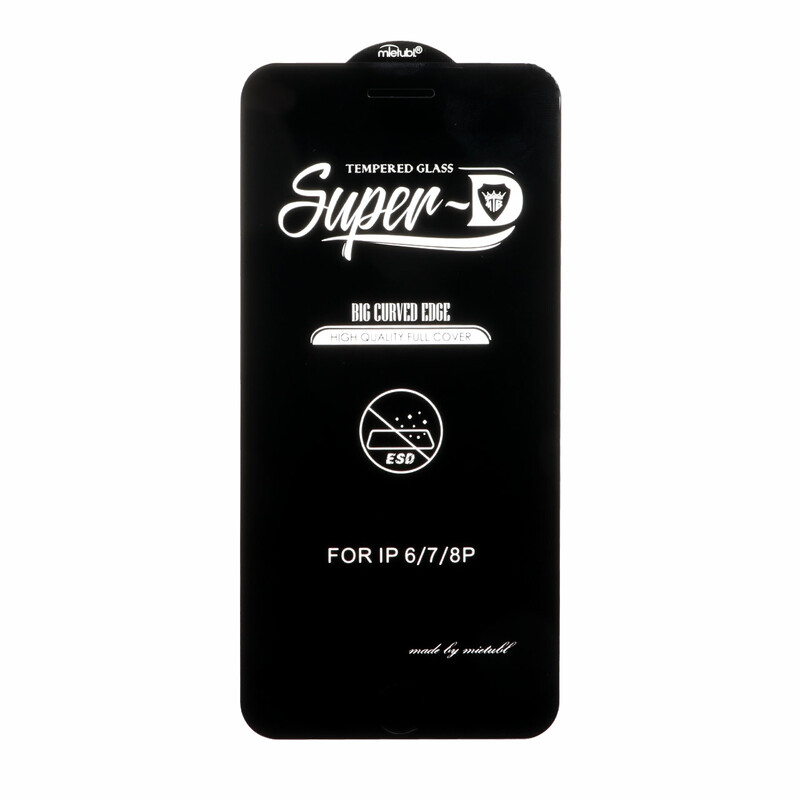 محافظ صفحه نمایش شیشه ای Apple iPhone 6 ‌Plus / iPhone 6S Plus / iPhone 7 Plus / iPhone 8 Plus - Full Cover Super D Mietubl - ESD - مشکی (بدون پک) - NTC ORG