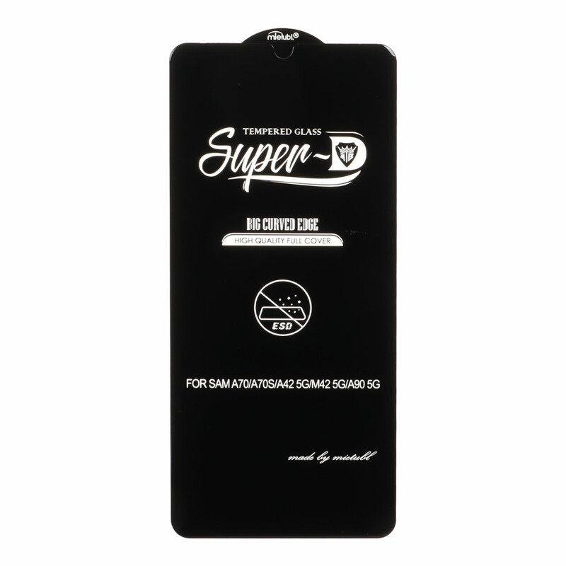 محافظ صفحه نمایش شیشه ای Samsung Galaxy A70 - Full Cover Super D Mietubl - ESD - مشکی (بدون پک) - NTC ORG