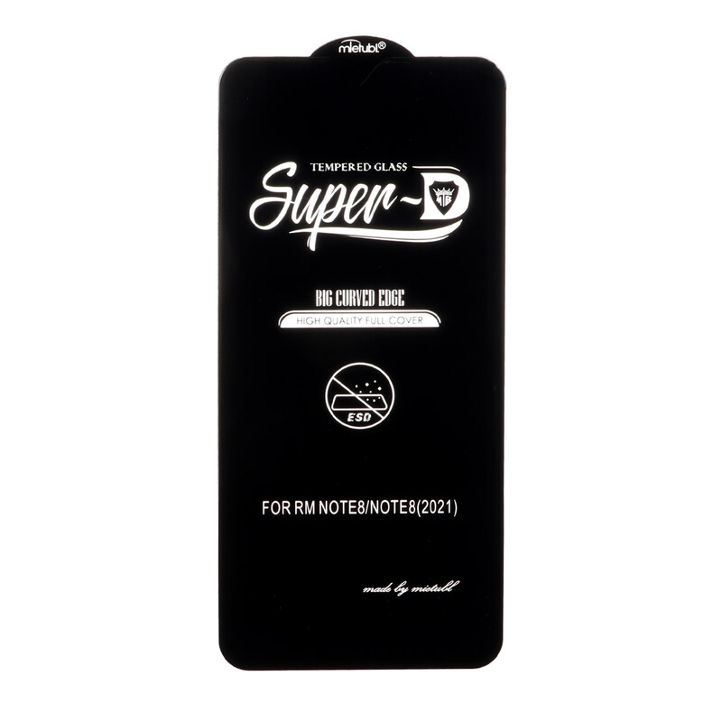 محافظ صفحه نمایش شیشه ای Xiaomi Redmi Note 8 / Redmi 8 / Redmi 8a - Full Cover Super D Mietubl - ESD - مشکی (بدون پک) - NTC ORG