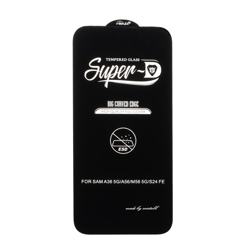 محافظ صفحه نمایش شیشه ای Samsung Galaxy S25 FE / S24 FE / A56 / A36 - Full Cover Super D Mietubl - ESD - مشکی (بدون پک) - NTC ORG