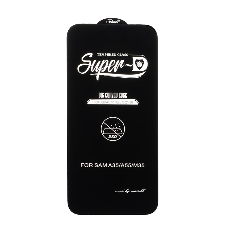 محافظ صفحه نمایش شیشه ای Samsung Galaxy A35 / A55 - Full Cover Super D Mietubl - ESD - مشکی (بدون پک) - NTC ORG
