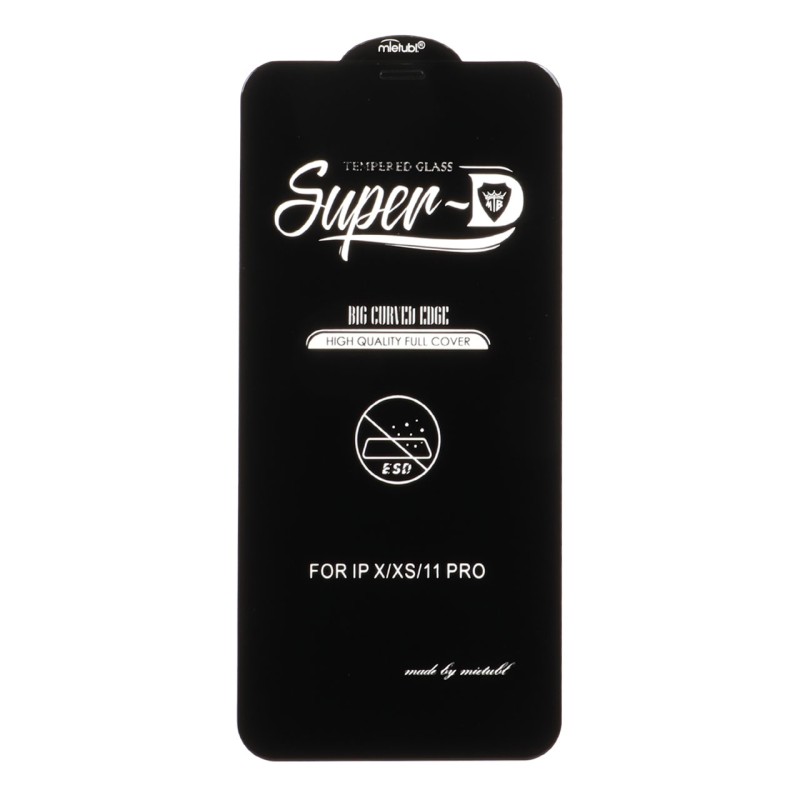 محافظ صفحه نمایش شیشه ای Apple iPhone 11 Pro / iPhone XS / iPhone X - Full Cover Super D Mietubl - ESD - مشکی (بدون پک) - NTC ORG