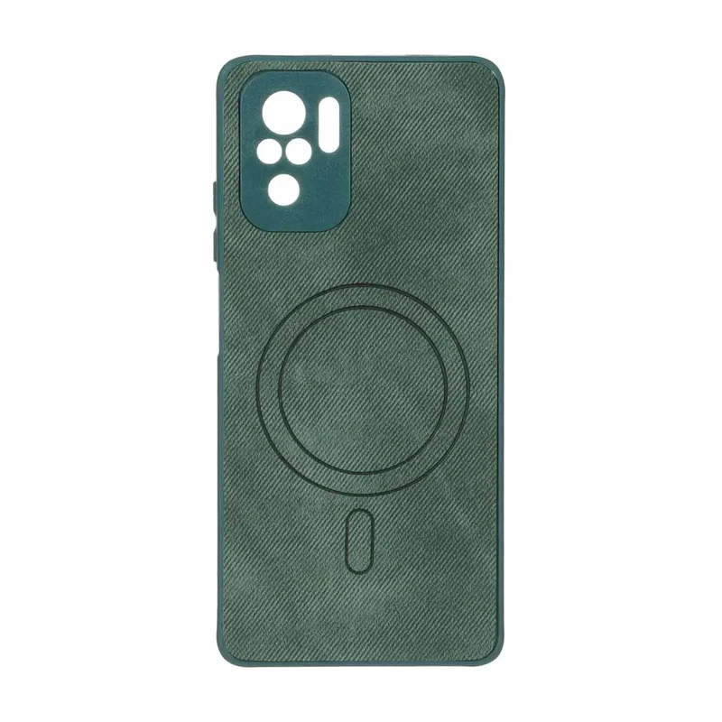 قاب پارچه ای طرح مگ سیف محافظ لنزدار Xiaomi Redmi Note 10 4G / Redmi Note 10S / Poco M5S - سبز