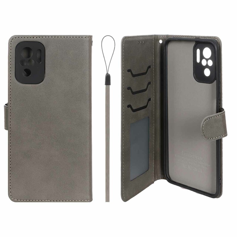کیف موبایل مگنتی درجه یک داخل خز MNC Plus مدل Xiaomi Redmi Note 10 4G / Redmi Note 10S / Poco M5S - خاکستری