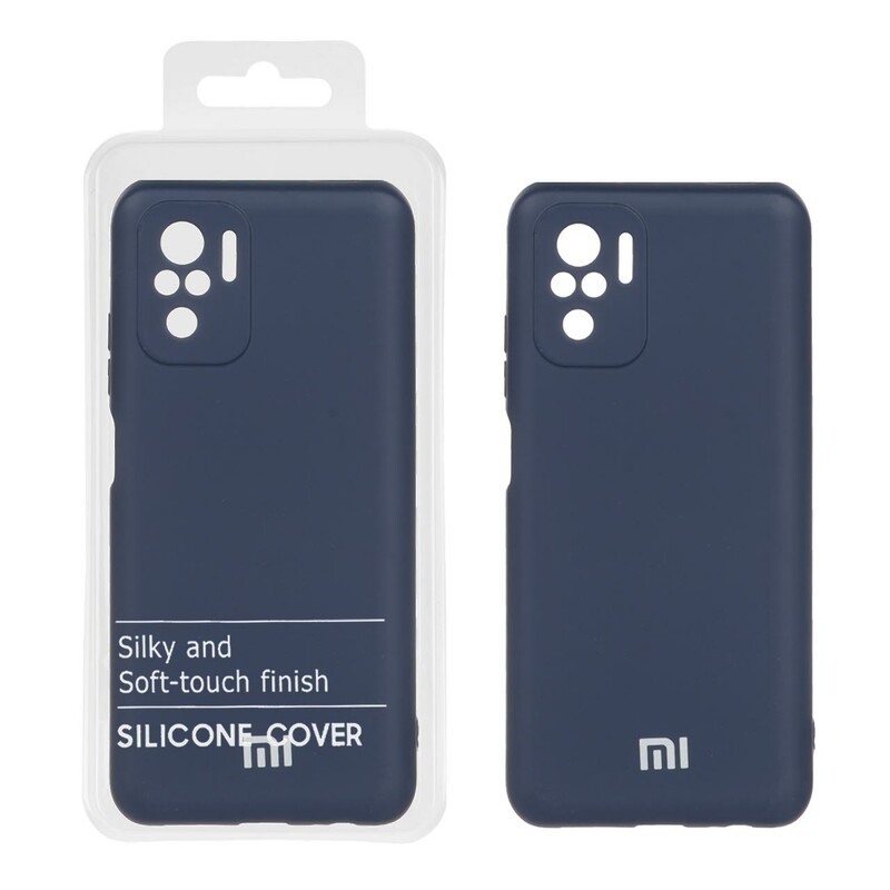قاب نیو سیلیکون محافظ لنزدار Xiaomi Redmi Note 10 4G / Redmi Note 10S / Poco M5S - RFF - سرمه ای (پک دار)