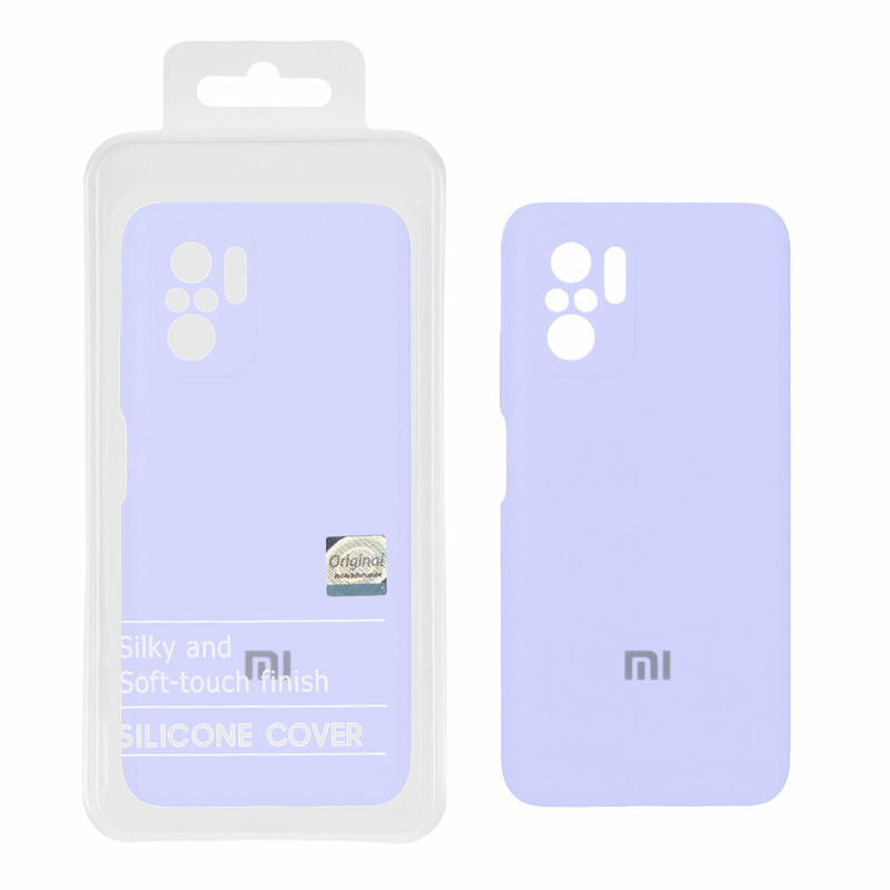قاب سیلیکونی پاک کنی اورجینال Master Quality مدل Xiaomi Redmi Note 10 4G / Redmi Note 10S / Poco M5S - یاسی (پک دار)