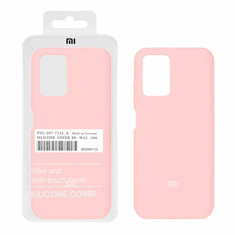 قاب سیلیکونی پاک کنی اورجینال درجه یک Xiaomi Redmi Note 10 4G / Redmi Note 10S / Poco M5S - صورتی (پک دار)