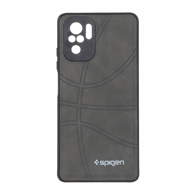 قاب طرح جیر Spigen بسکتبالی Xiaomi Redmi Note 10 4G / Redmi Note 10S / Poco M5S - خاکستری