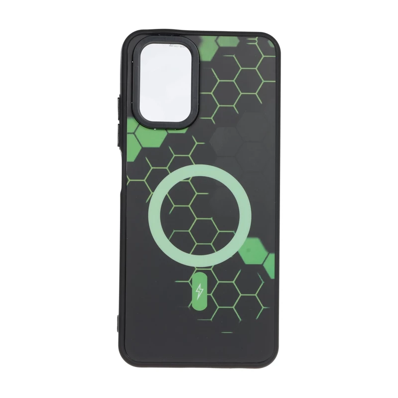 قاب Hexagon طرح مگ سیف Xiaomi Redmi Note 10 4G / Redmi Note 10S / Poco M5S - سبز