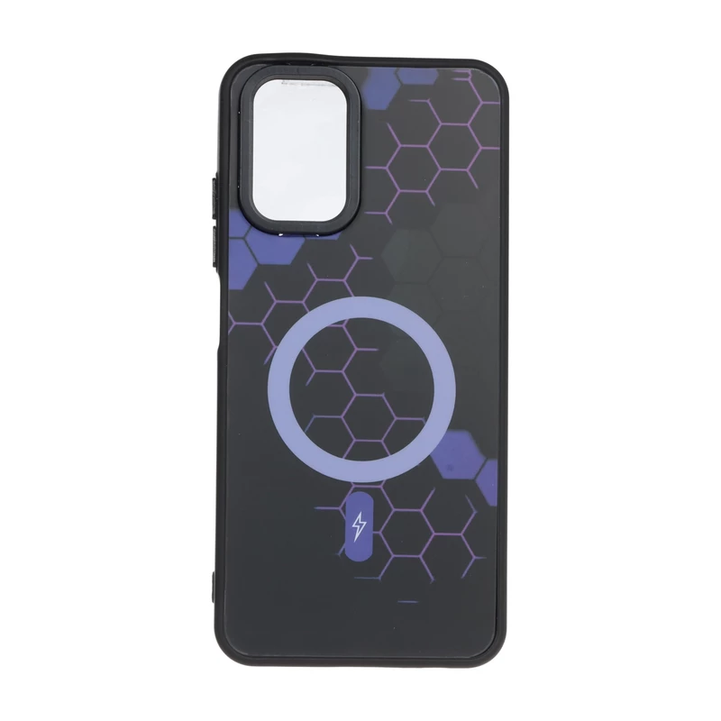 قاب Hexagon طرح مگ سیف Xiaomi Redmi Note 10 4G / Redmi Note 10S / Poco M5S - بنفش